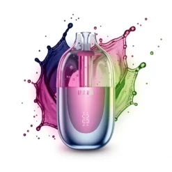 JNR Lila Kiss 60K Slukk Eldobható Vape: 24 ml, 0,6Ω Dupla Mesh, RGB Fény